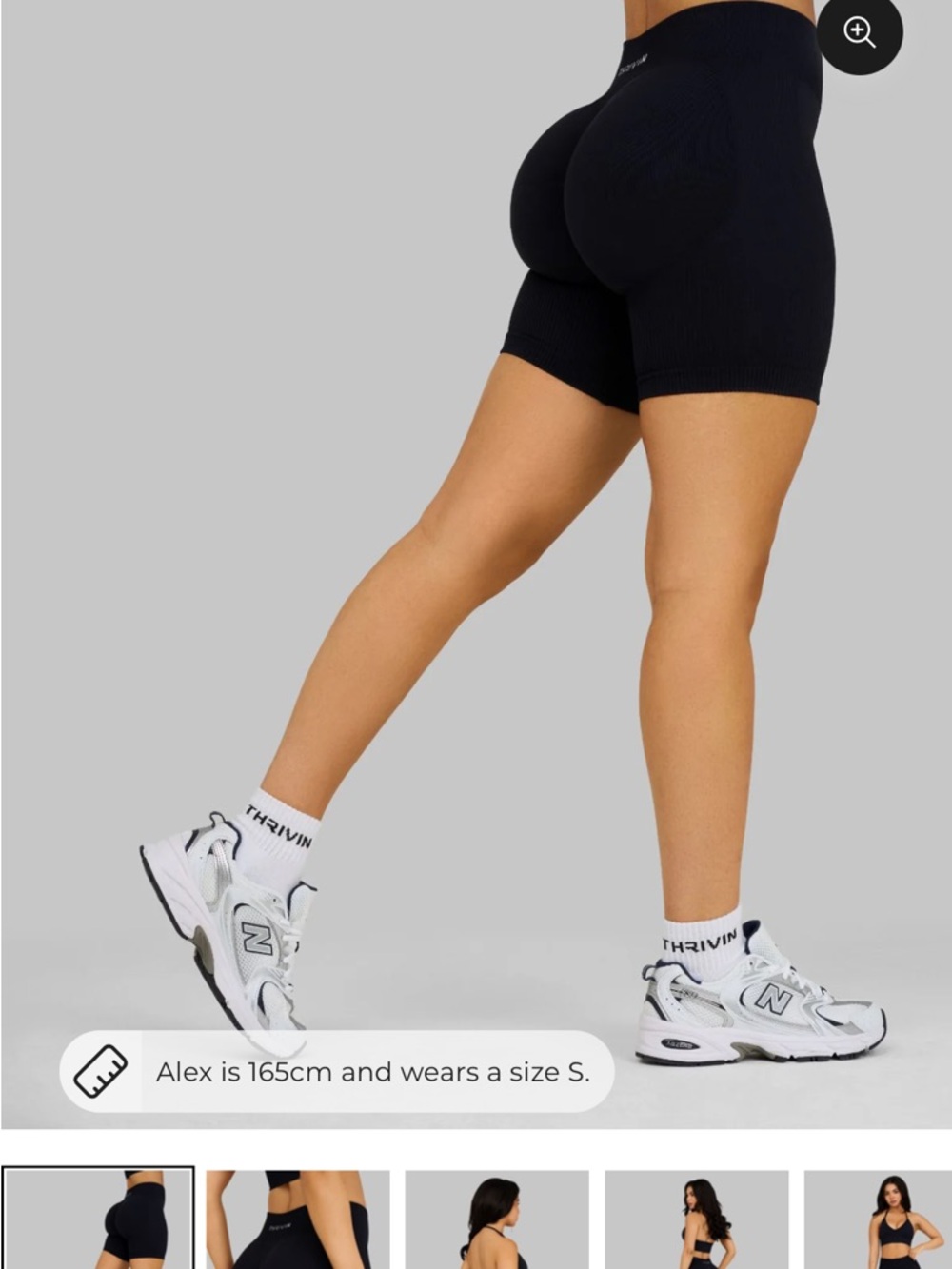 Seamless High-Waist Black Athletic Bike Shorts